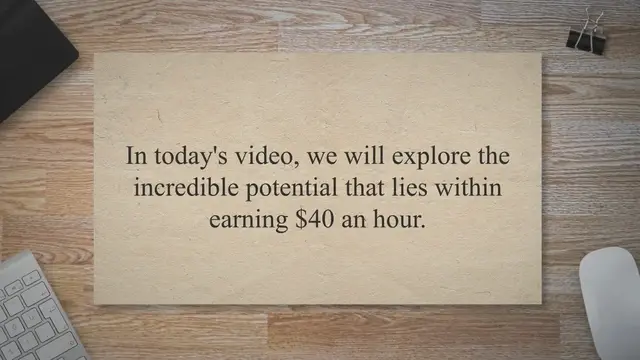 Video thumbnail for Unlocking the Potential: How $40 an Hour Can Transform Your Yearly Income