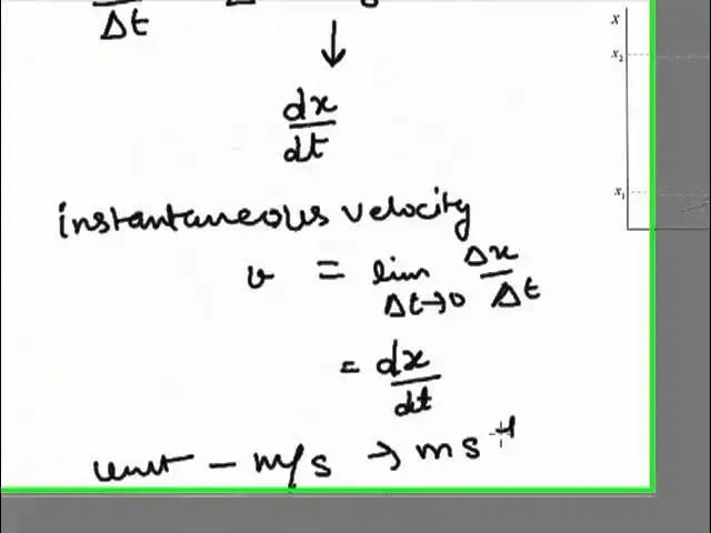 'Video thumbnail for Instantaneous velocity and acceleration concepts | Physics | Kinematics | Motion in one dimension'