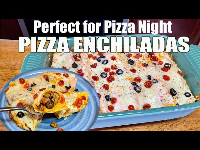 Video thumbnail for PIZZA ENCHILADAS A Great Pizza Night Dinner Recipe