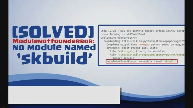 Video thumbnail for Modulenotfounderror: no module named skbuild