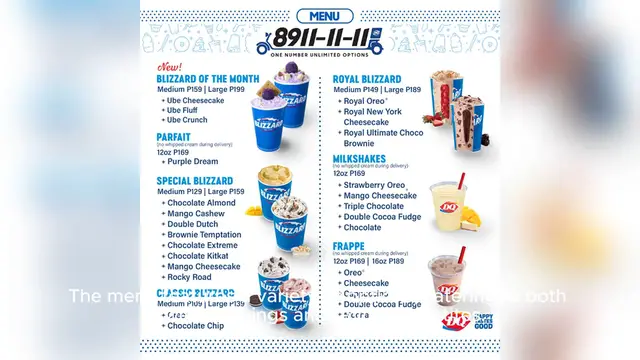 Video thumbnail for dairy queen menu