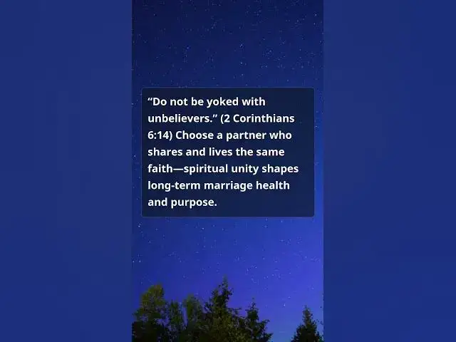 Video thumbnail for 2 Corinthians 6:14 — Why shared faith matters in marriage
