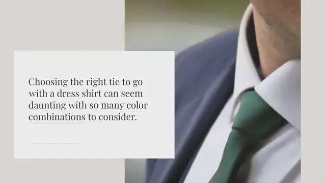Video thumbnail for What color tie goes with what color shirt?