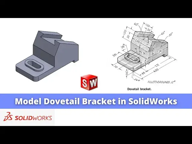 'Video thumbnail for Model Dovetail Bracket in SolidWorks| SolidWorks Tutorial | SolidWorks Part Modeling |'