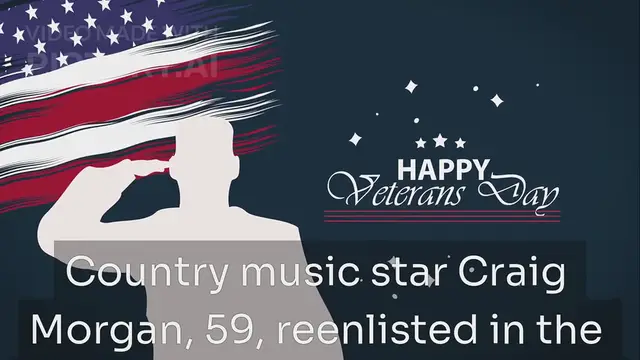 'Video thumbnail for Country Star Craig Morgan Reenlists in U.S. Army Reserve at 59'
