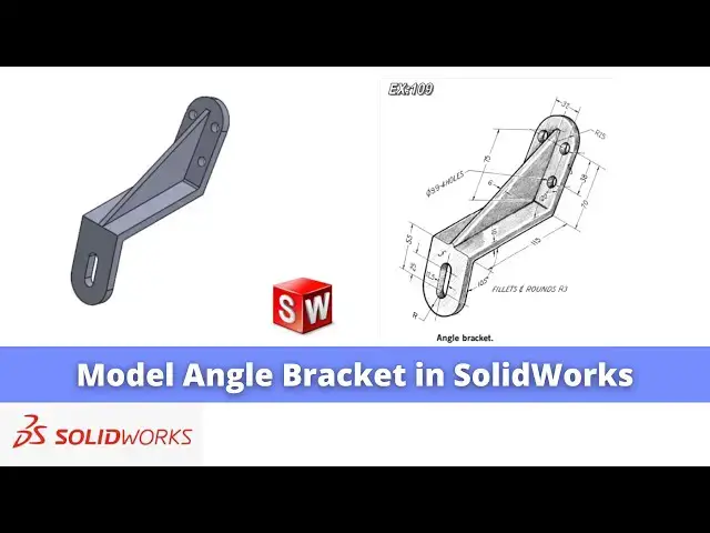 'Video thumbnail for Model Angle Bracket in SolidWorks | SolidWorks Tutorial | SolidWorks Part Modeling |'