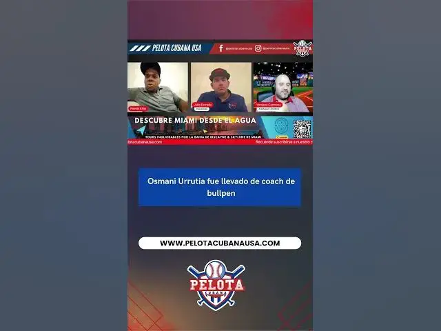 Video thumbnail for Osmani Urrutia fue llevado de coach de bullpen
