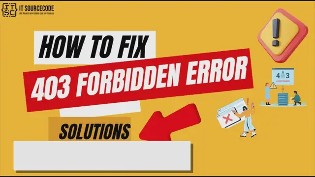 Video thumbnail for What Does “403 Forbidden Error” Mean and How to Fix it? 2024