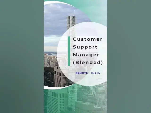 Video thumbnail for Full-time Customer Support Manager position with Work from home job opportunity in India #remotejobs