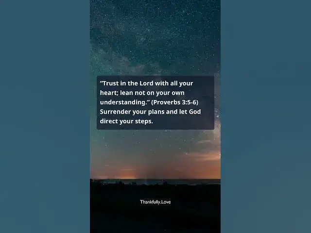 Video thumbnail for Verse of the Day — Proverbs 3:5-6 | Trust and Direction