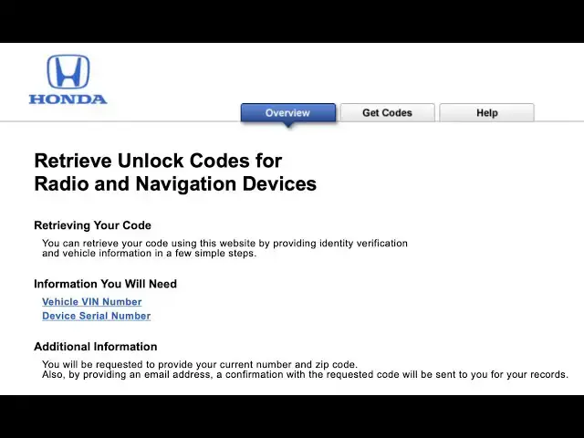 'Video thumbnail for How to Retrieve Honda Navigation Code Without Removing Unit'