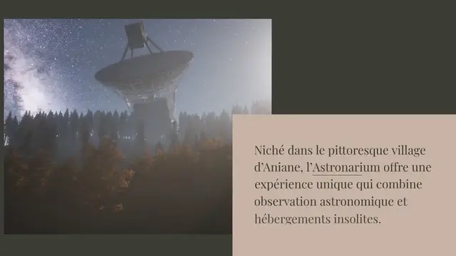 Video thumbnail for Astronarium Aniane : Dormez sous les étoiles dans des logements insolites