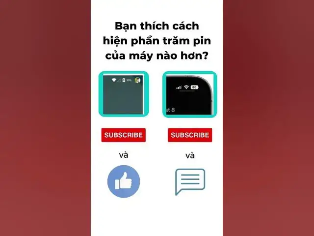 Video thumbnail for iPhone vs Android: Bạn thích cách hiển thị số phần trăm pin của mày nào hơn? Hãy chọn!