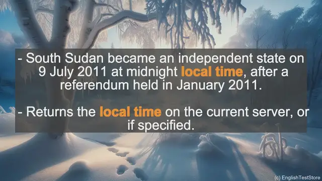 Video thumbnail for Local Time In Sentences - Examples Of Local Time In Sentences