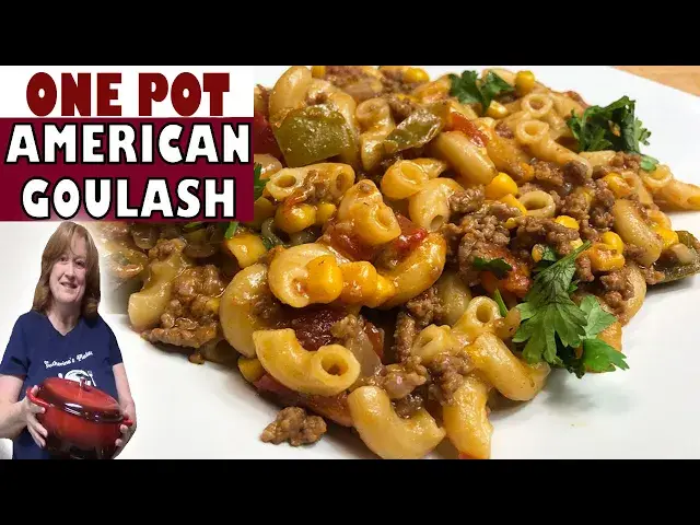 Video thumbnail for ONE POT AMERICAN GOULASH RECIPE | My Easy Version of Goulash