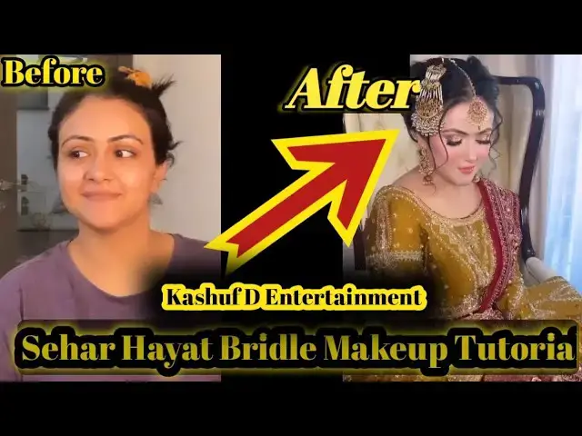 'Video thumbnail for Sehar Hayat Mehandi Bride Makeup Tutorial 11 July 2023 🔴 |Full makeup tutorial'