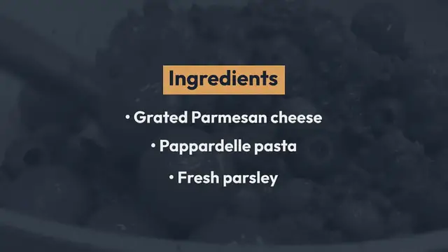 Video thumbnail for Pork Bolognese with Pappardelle Recipe