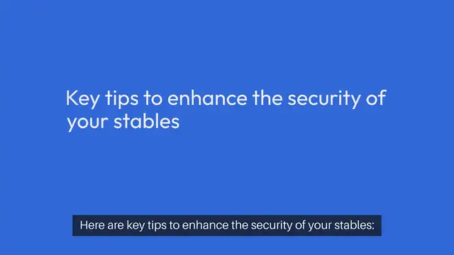 'Video thumbnail for Home Security Tips For Stables'