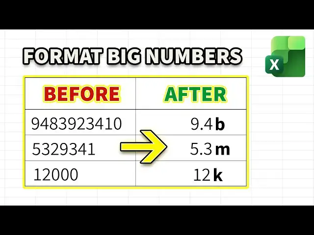 Video thumbnail for How to Format Large Numbers in Excel?