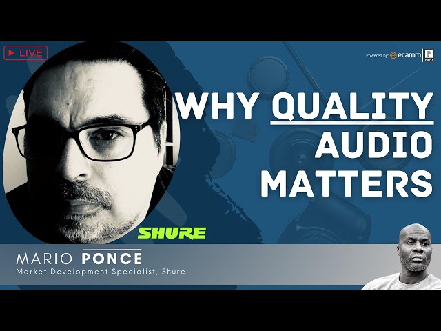 Video thumbnail for Why Quality Audio Matters - 1:1/ With @shure Market Specialist Mario Ponce
