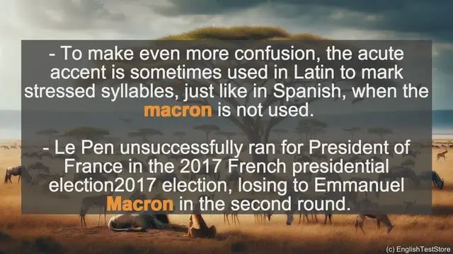 Video thumbnail for Macron In Sentences - Examples Of Macron In Sentences