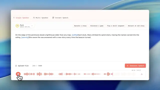 Video thumbnail for FlowSpeech Custom Emotion Control Demo