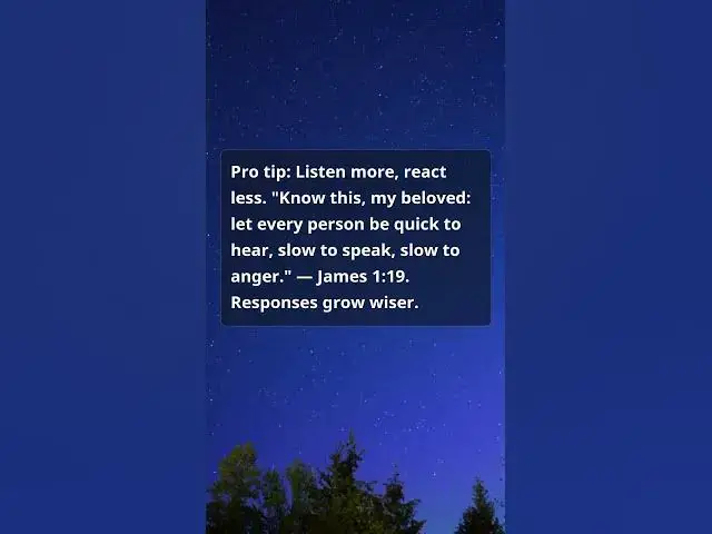 Video thumbnail for Pro Tip — James 1:19: Listen First, Speak Second