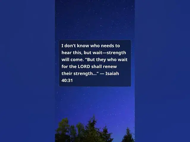 Video thumbnail for Hold On — Isaiah 40:31: Strength Renewed by Waiting
