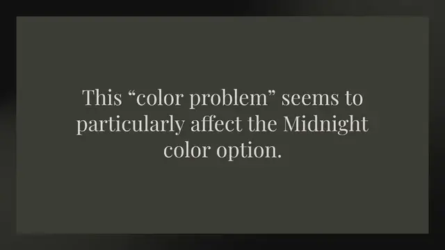 Video thumbnail for What is the color problem with the MacBook Air M2?