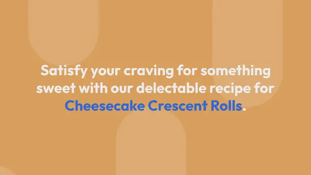 Video thumbnail for Cheesecake Crescent Rolls