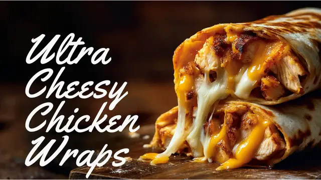 Video thumbnail for Cheesy Garlic Chicken Wraps | Crispy & Easy Comfort Meal