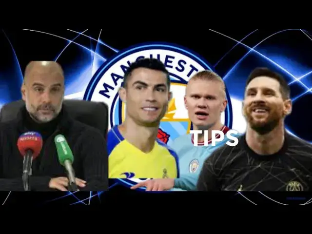'Video thumbnail for Pep Guardiola compares Haaland to Cristiano Ronaldo, Lionel Messi; says one is a machine'