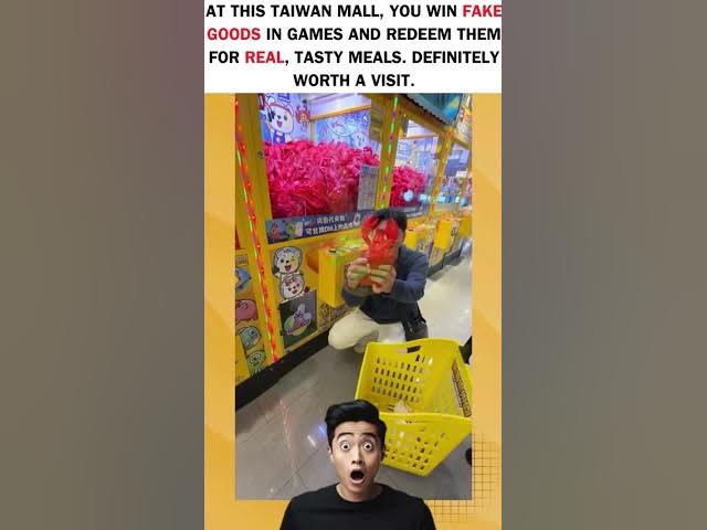 Video thumbnail for AT THIS TAIWAN MALL, YOU WIN FAKE GOODS IN GAMES AND REDEEM THEM FOR REAL