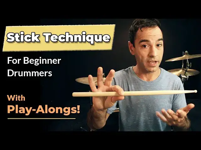 Video thumbnail for Stick Technique For Beginners + Play-Alongs! | How To Hold Drumsticks | Single & Double Strokes