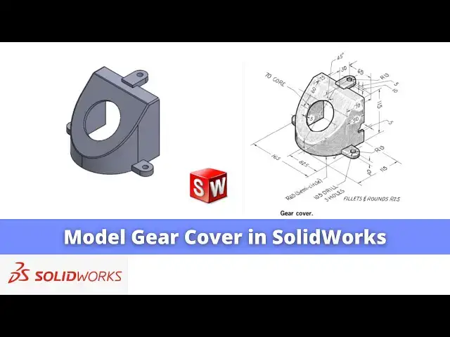 'Video thumbnail for Model Gear Cover in SolidWorks | SolidWorks Tutorial | SolidWorks Part Modeling |'