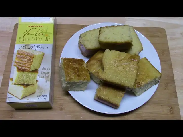 Video thumbnail for TRADER JOE'S COOK & REVIEW | VANILLA CAKE & BAKING MIX