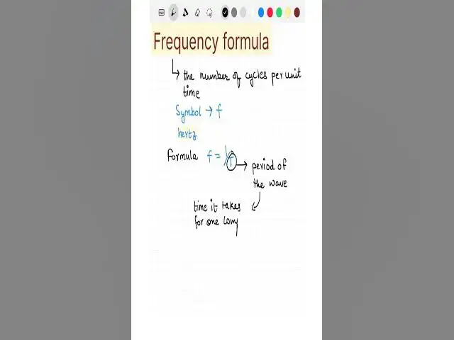 Video thumbnail for Frequency Formula