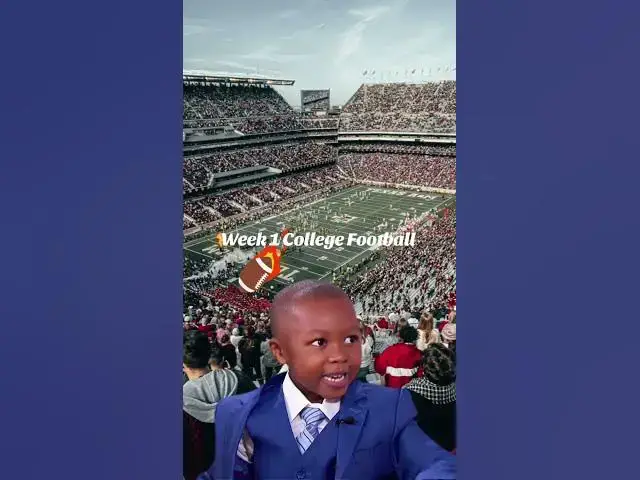 'Video thumbnail for Week 1 College Football Chaos! 🏈🔥 Big Plays, Upsets & Must-See Highlights! #CFB #GameDay #Week1”'