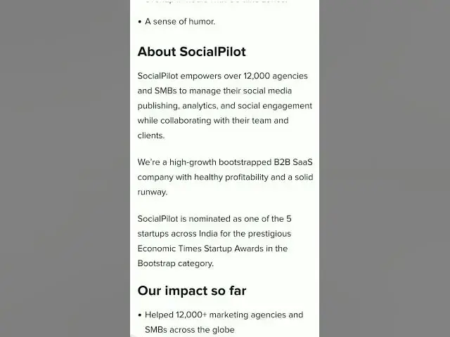 Video thumbnail for Customer Success Specialist - SocialPilot - Remote Job (India)