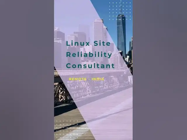 Video thumbnail for Remote job Linux Site Reliability Consultant - Work from Home Anywhere in India #workfromanywhere