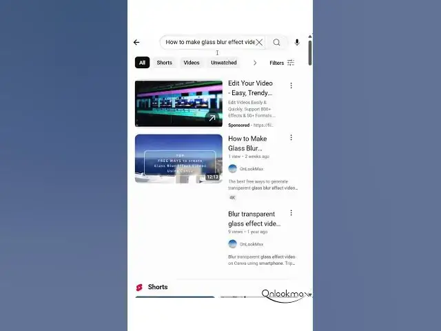 'Video thumbnail for How to Make Glass Blur (Frosted Glass) Effect Videos on Smartphone | Easy Transparent Blur T#shorts'