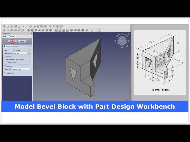 'Video thumbnail for Model Bevel Block with FreeCAD Part Design Workbench | FreeCAD Tutorial | 3D Modeling | Mechnexus |'