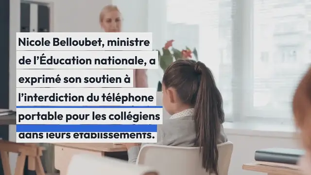 Video thumbnail for Vers une interdiction du Téléphone portable au Collège : La ministre de l’Education se dit favorable à une expérimentation