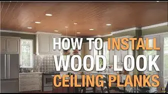 Video thumbnail for How to Install Wood Look Ceiling Planks FAST