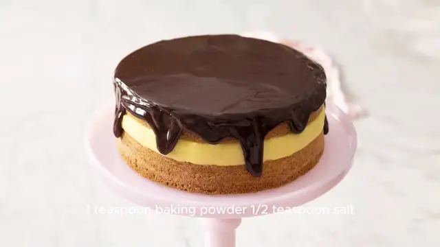 Video thumbnail for boston cream pie recipe