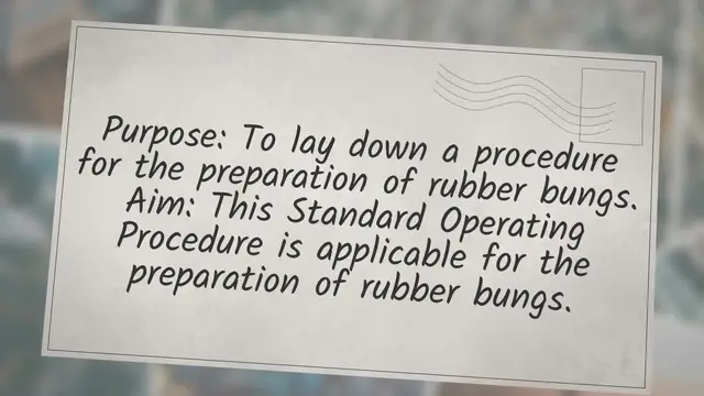 Video thumbnail for SOP for Preparation of Rubber bungs