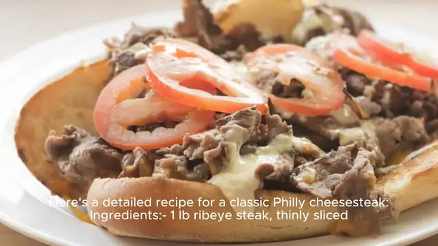 Video thumbnail for philly cheesesteak recipe