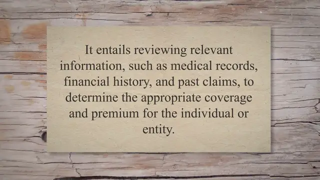'Video thumbnail for What is the underwriting process in insurance?'