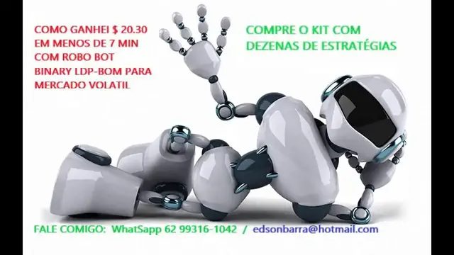 Video thumbnail for COMO GANHEI $ 20.30 EM MENOS DE 7 MIN COM ROBO BOT BINARY LDP