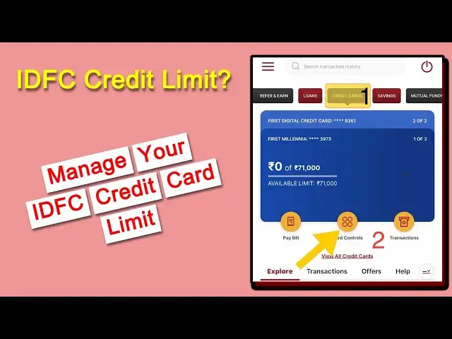 Video thumbnail for 💥IDFC Credit Limit: Manage Your IDFC Credit Card Limit